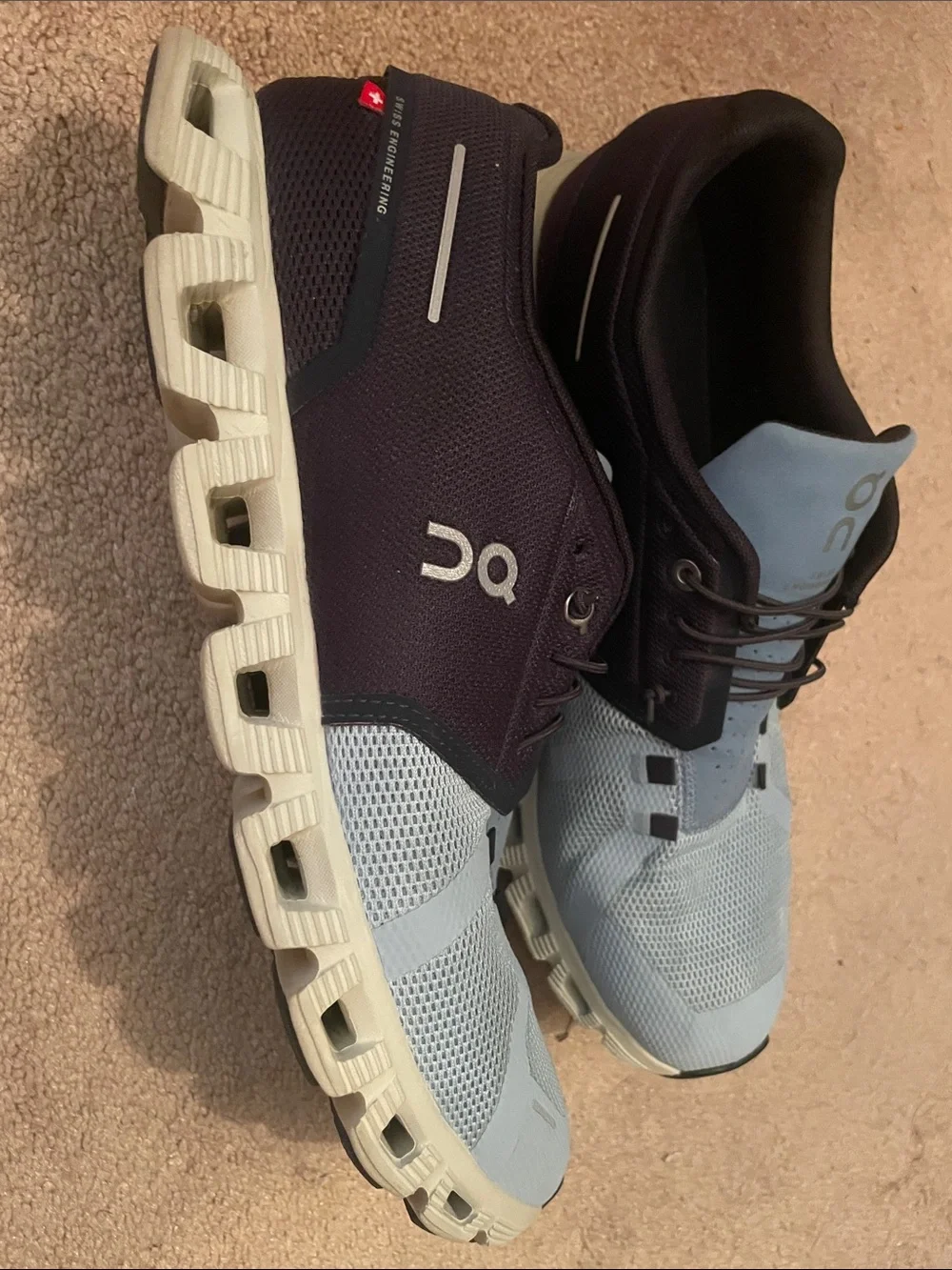 On Running Men’s Athletic Shoes in Light Blue and Black